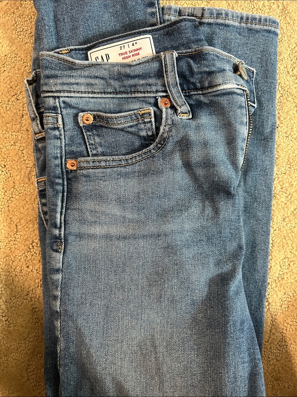 GAP Light Blue 27 4r True skinny High-Rise Jeans